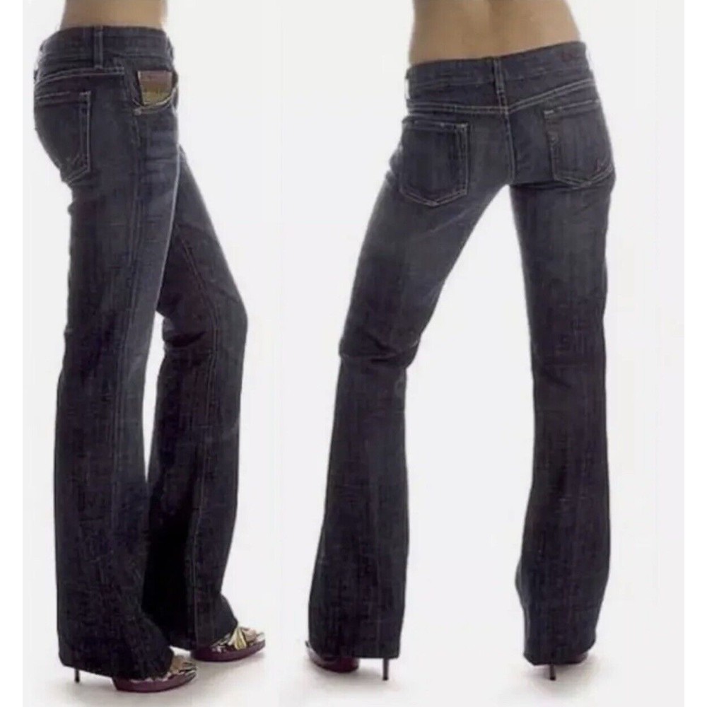 Citizens Of Humanity Womens Linda Boot Cut Jeans Blue Zip Fly Pockets Stretch 24